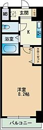 シャインシティ百道 1Kの間取図画像