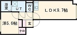 パワーBLD.千歳駅前 1LDKの間取図画像