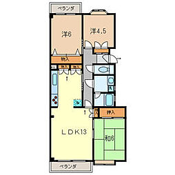 ウインザーパレスNo.2 3LDKの間取図画像