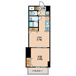 雅ビル 1LDKの間取図画像