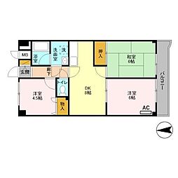 グランシャリオ大宮 3DKの間取図画像