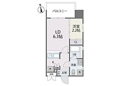 サニークレスト大濠公園 2Kの間取図画像