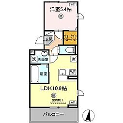 テールエリテ 1LDKの間取図画像