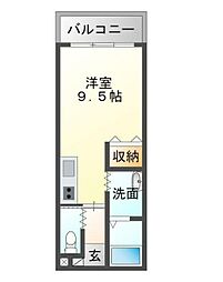 ケア付住宅さくらマンション ワンルームの間取図画像