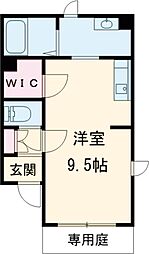 シャーメゾンシュヴアル ワンルームの間取図画像