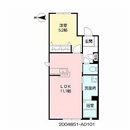 ユミナース 1LDKの間取図画像