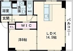 NODACO府中大通 1LDKの間取図画像