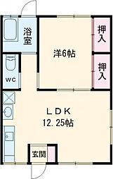 インプルーブ 1LDKの間取図画像