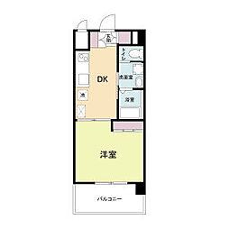 江坂KTビルアール・エスフラッツ 1DKの間取図画像