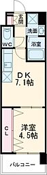 プレミア片野 1DKの間取図画像