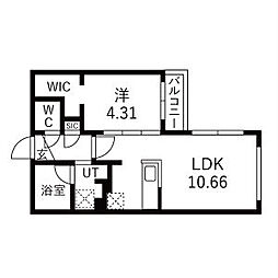 札幌市中央区北三条西30丁目マンション 1LDKの間取図画像