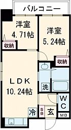 サムティ諏訪神社前 2LDKの間取図画像