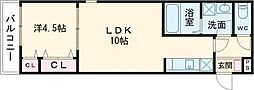 ジーメゾン羽村羽加美 1LDKの間取図画像
