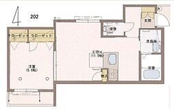 コンフォート1 1LDKの間取図画像