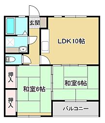 ファミールYOU 2LDKの間取図画像