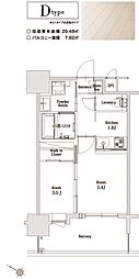 エンクレスト博多駅前ART 2Kの間取図画像