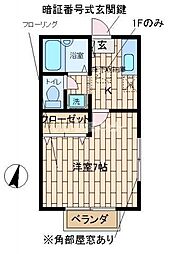 TownFlatsあいざわ 1Kの間取図画像