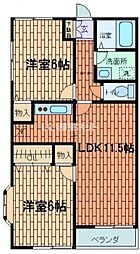 ベラーノ 2LDKの間取図画像