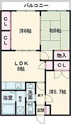 ガーデンフォレストノースウイング 3LDKの間取図画像