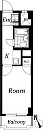 ベル島田 1Kの間取図画像
