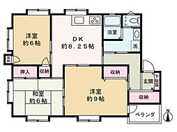 緑苑ガーデンハイムA 3DKの間取図画像