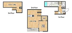 LFB APARTMENT新宿通 1LDKの間取図画像