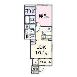 イル・ソレ 城山 1LDKの間取図画像