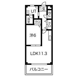 ベルコートMYA 1LDKの間取図画像