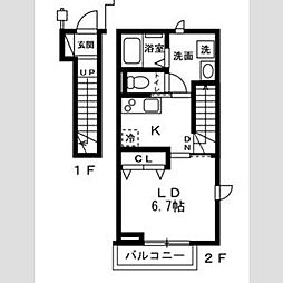 MNB HOUSE 1Kの間取図画像