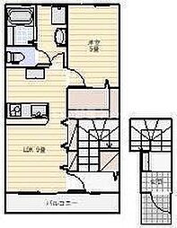 LOTUS大谷 1LDKの間取図画像