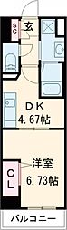 Prosperer光明 1DKの間取図画像