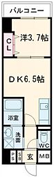 堺市北区新金岡町1丁マンション 1DKの間取図画像