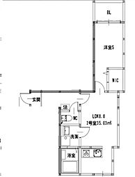メゾンクレール大野城 1LDKの間取図画像