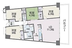 アイランドシティインフィニガーデンS棟 4LDKの間取図画像