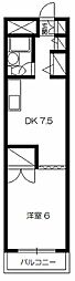クレッサ21 1DKの間取図画像