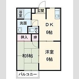コーポともみ 2DKの間取図画像
