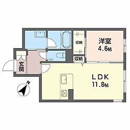 シャーメゾン光月 1LDKの間取図画像