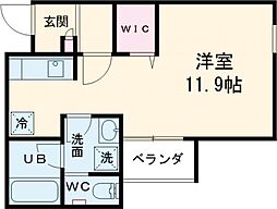 シュトラーセ幸町 ワンルームの間取図画像