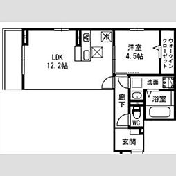 (VENT CLAIR) ヴァン クレール 1LDKの間取図画像