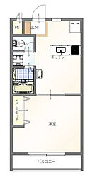 コーポF.K 1LDKの間取図画像