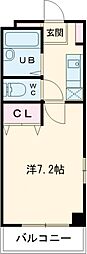 チェリーハイツ宮町 1Kの間取図画像