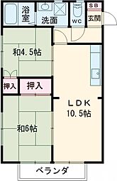ベル・メゾンB 2LDKの間取図画像