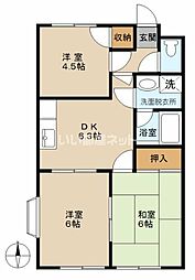 セルアーモ幸手金井 3DKの間取図画像