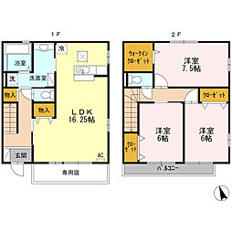 ピースフル2 3LDKの間取図画像