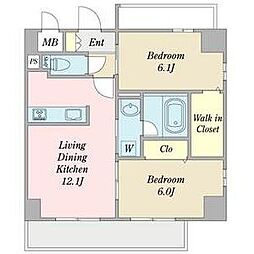 エスペランサ泉 2LDKの間取図画像