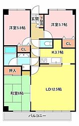 ダイアパレス新居浜繁本町 3LDKの間取図画像