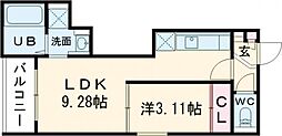 REGALEST堺市駅 1LDKの間取図画像