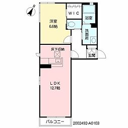 リーブル 1LDKの間取図画像