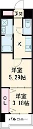 ギャラン鷹の巣 2Kの間取図画像
