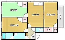 エクレール山繁 3LDKの間取図画像